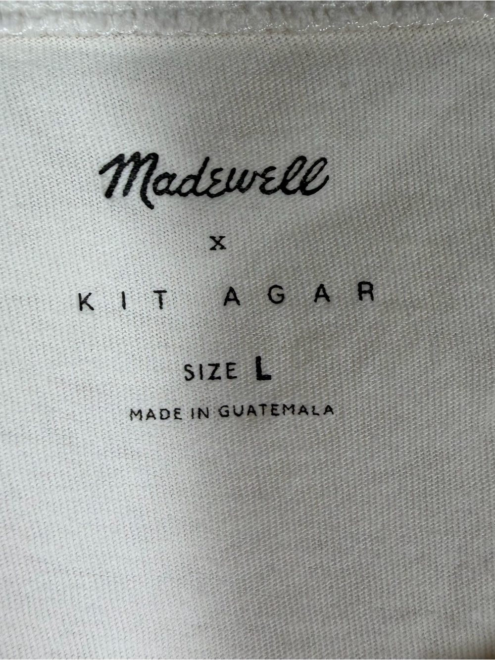 Madewell Kit Agar White Graphic Print Short Sleeve Tee - Picture 3 of 6
